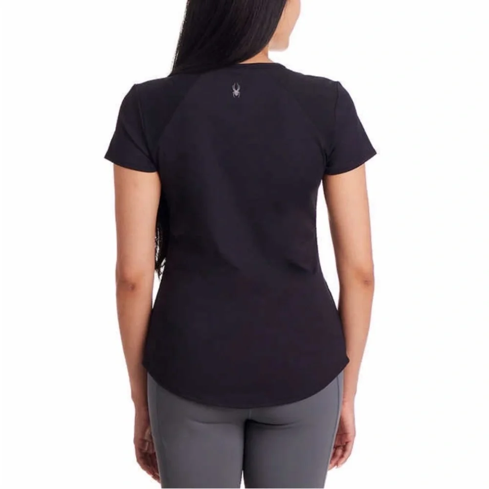 Spyder Active T-shirt Womens Black Shirt Top Workout Running Walking XXL - Picture 3 of 6